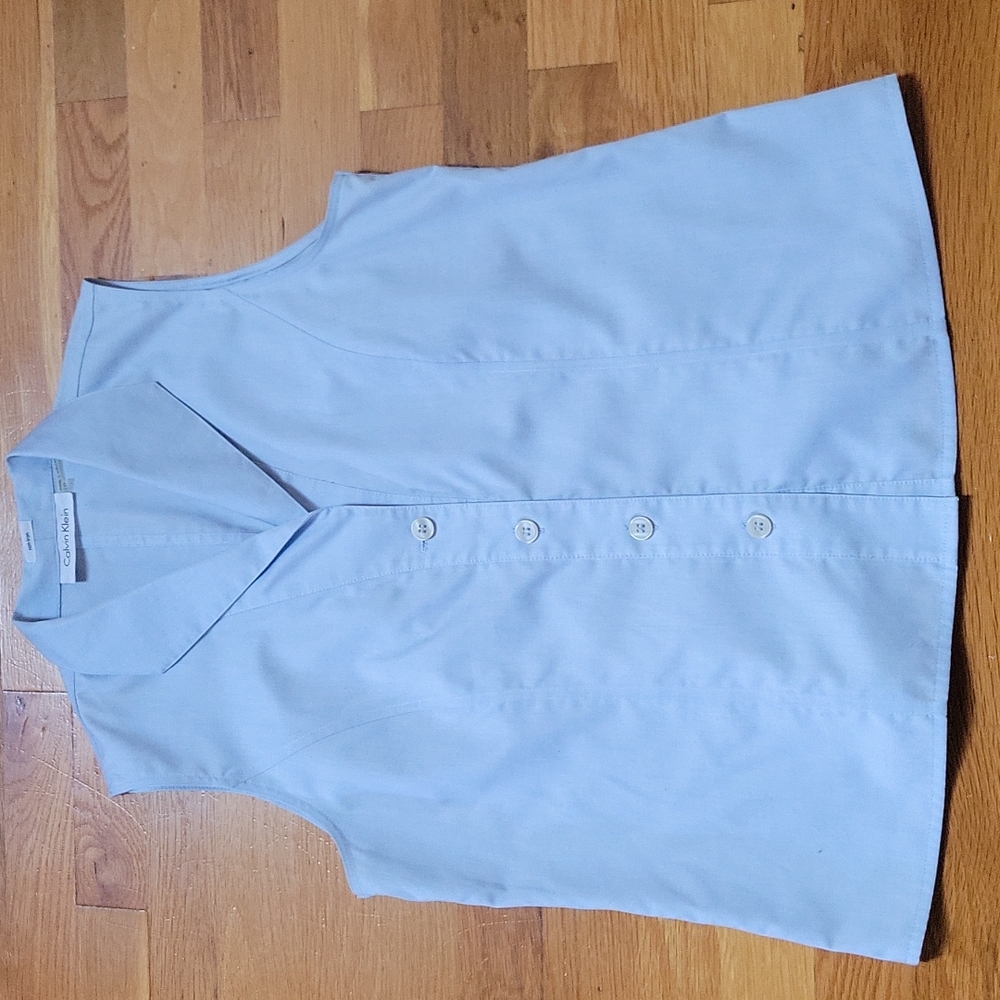 Calvin Klein Button Down Sleeveless Top